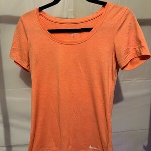 Nike Orange Fitted Short Sleeve Tee